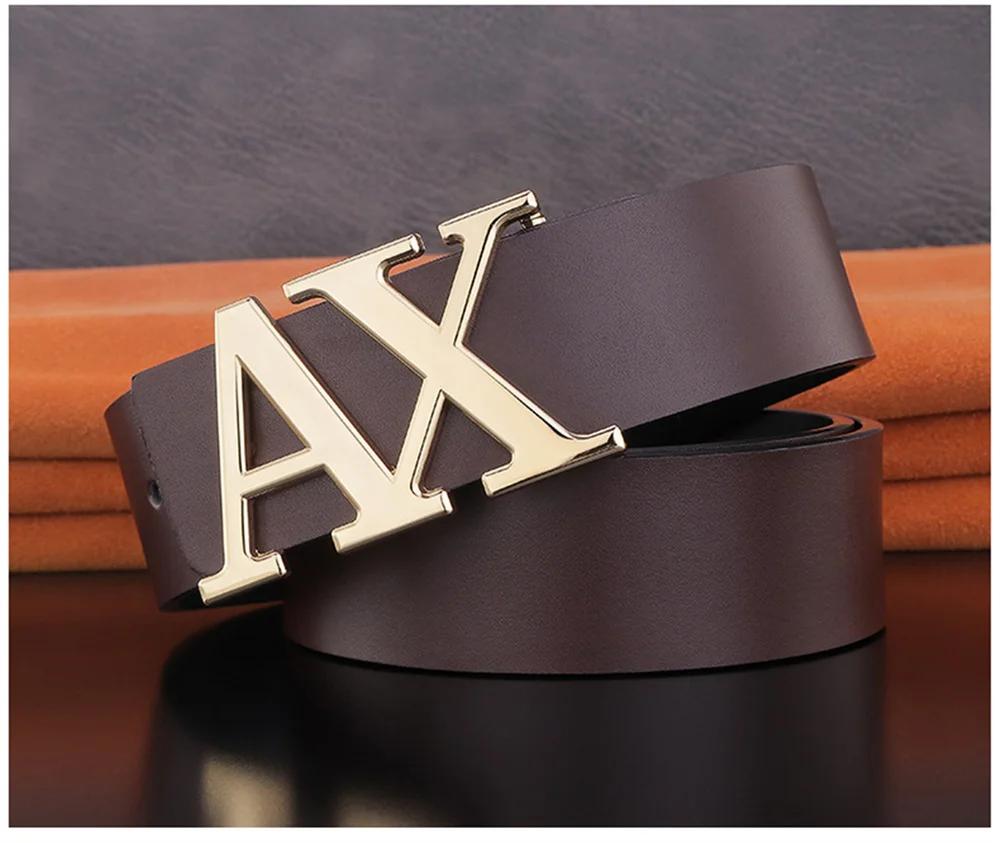 Ceinture homme à la mode Simple lettre boucle réversible mâle ceinture pour hommes 3.8 cm luxe bonne