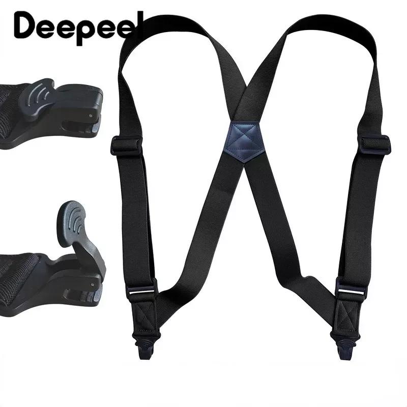 Deepeel 3.8*125 cm mode hommes bretelles adulte 2 Clips côté bretelles en plastique sangle pour cein