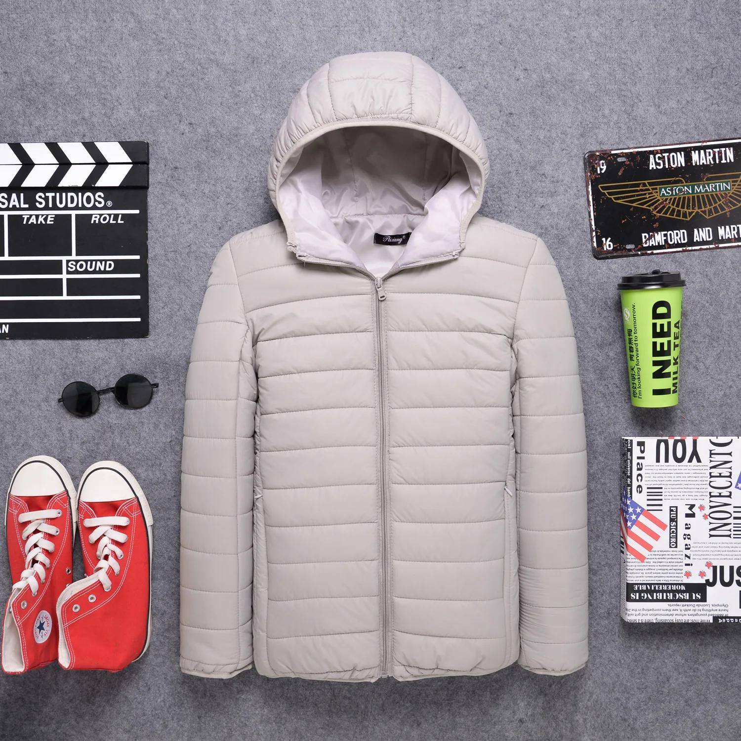 Veste légère en coton pour homme, courte, à capuche, ultra-fine, chaude, résistante au froid, automn
