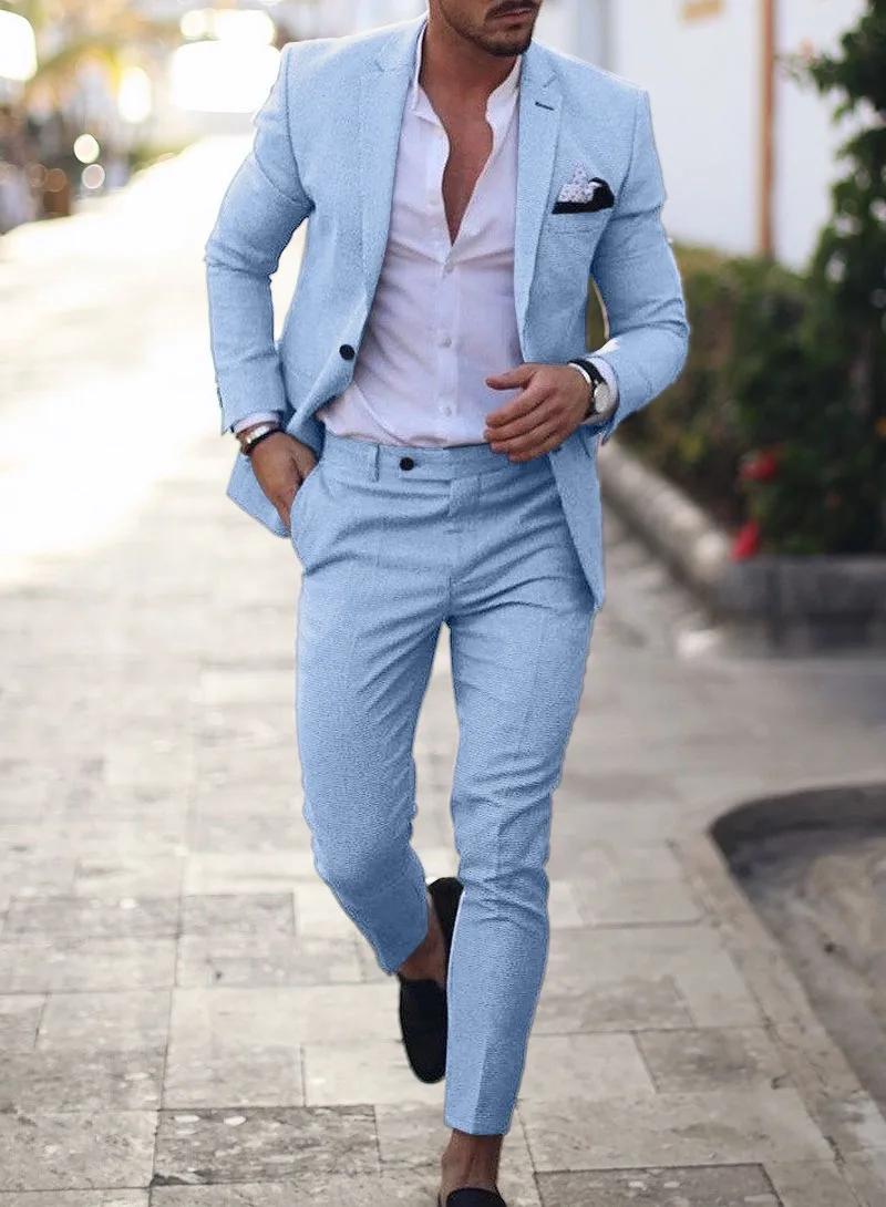 Ensembles de costumes pour hommes 2026 – Tenue de soirée élégante et formelle pour affaires – Smokin