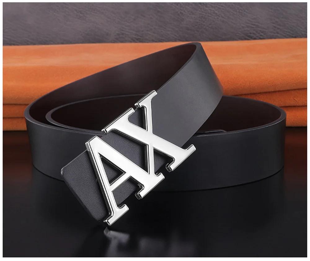 Ceinture homme à la mode Simple lettre boucle réversible mâle ceinture pour hommes 3.8 cm luxe bonne
