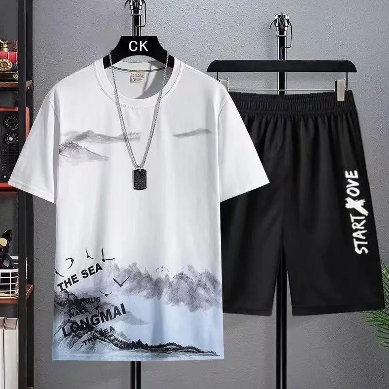 Costumes à la mode pour hommes, ensemble Short et haut d'été, tenue de gymnastique, t-shirt à manche