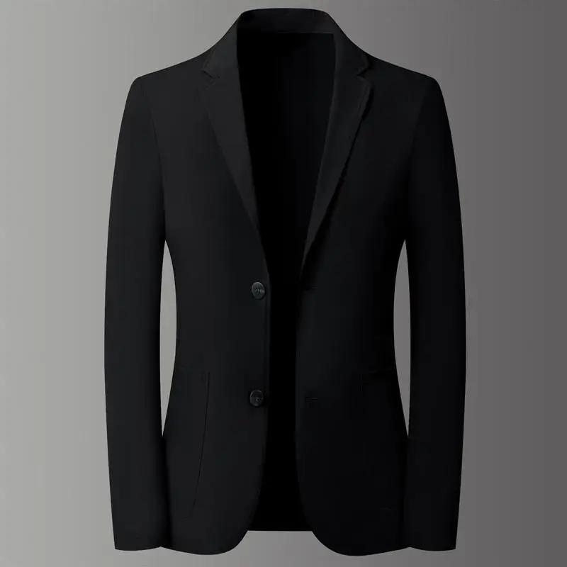 Costume léger pour hommes, vêtements de Protection solaire, Blazer fin en soie glacée, intelligent, 