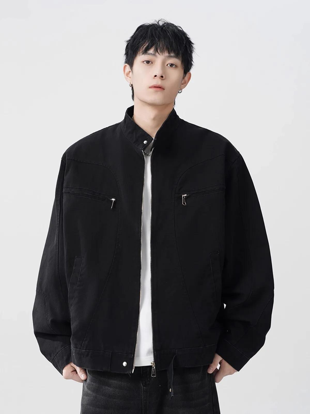 Veste Vintage 2026 pour Homme – Nouvelle Collection Printemps-Automne – Coupe Ample Décontractée – V