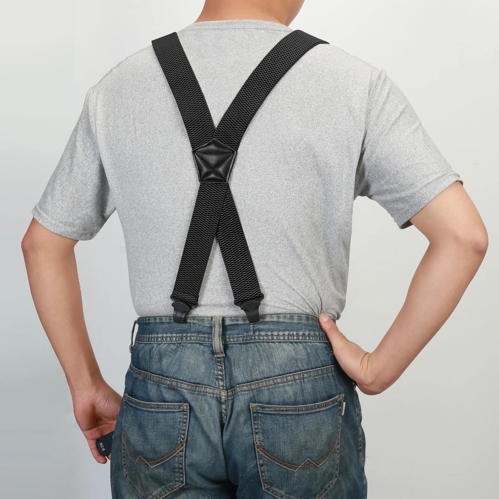 Bretelles de Surintendant artificiel astiques Réglables X-Back pour Homme, Bretelles de Travail RapD
