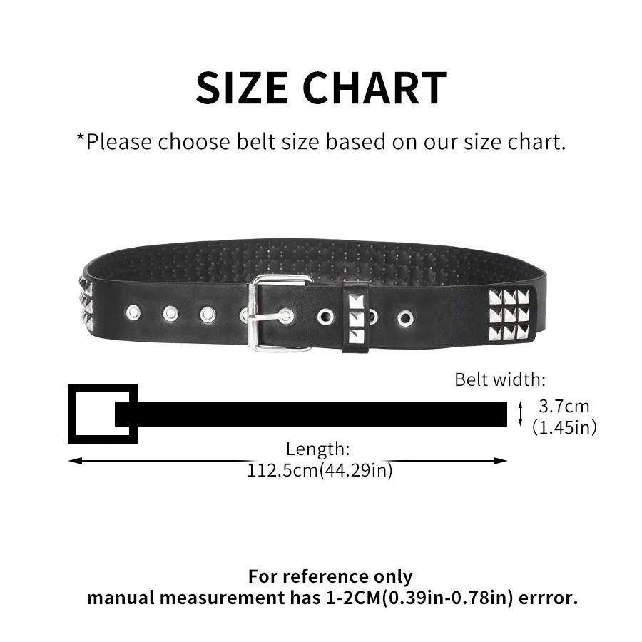 Tendance Rivet ceinture métal lourd ceinture hommes femmes Punk discothèque Rock Style ceinture jean