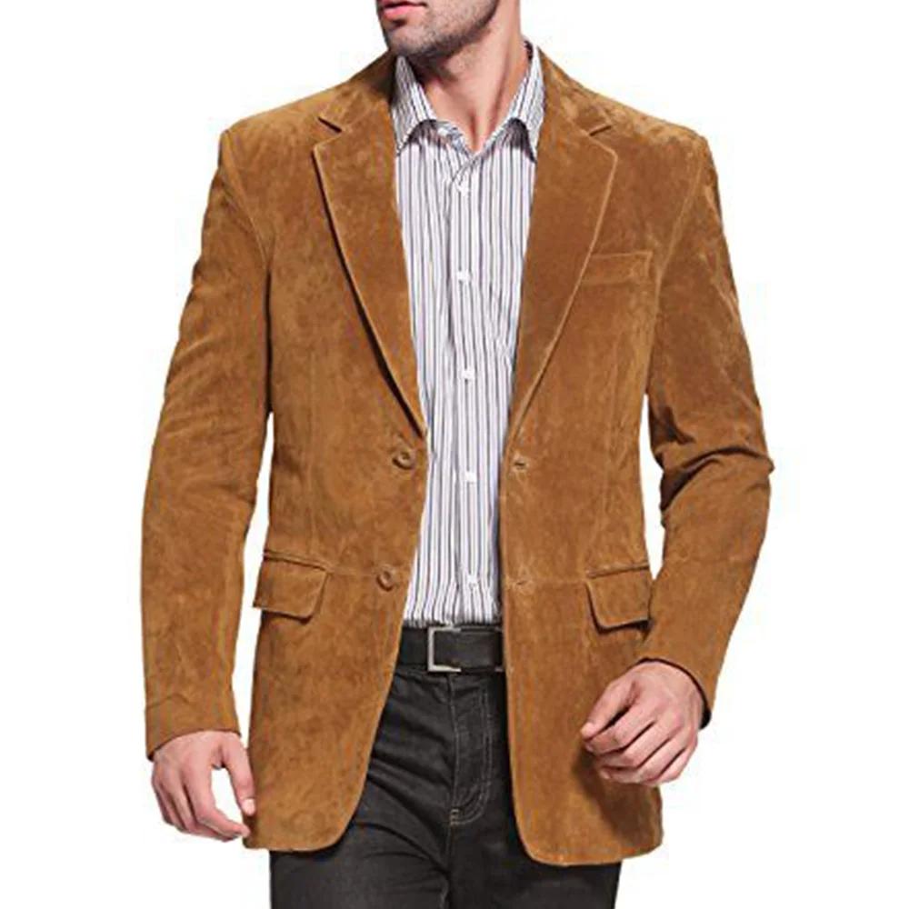 Veste en Faux daim pour hommes, confortable, décontractée, à la mode, coupe cintrée, meilleur vendeu