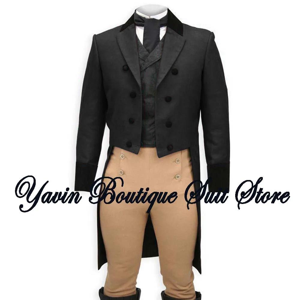Manteau à queue d'hirondelle imbibé pour hommes, coupe couvertes, tailleur à une boutonnage pour mar