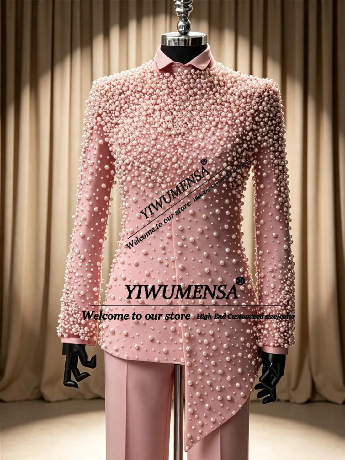 Costume Homme Fait Main pour Mariage, Perles Brodées, Blazer de Bal, Design Unique, Smoking de Marié
