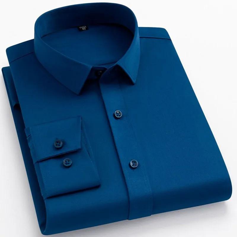 BAMBOOPLE chemises de bureau sans fer pour hommes dernières affaires douces Anti-rides sans poche in