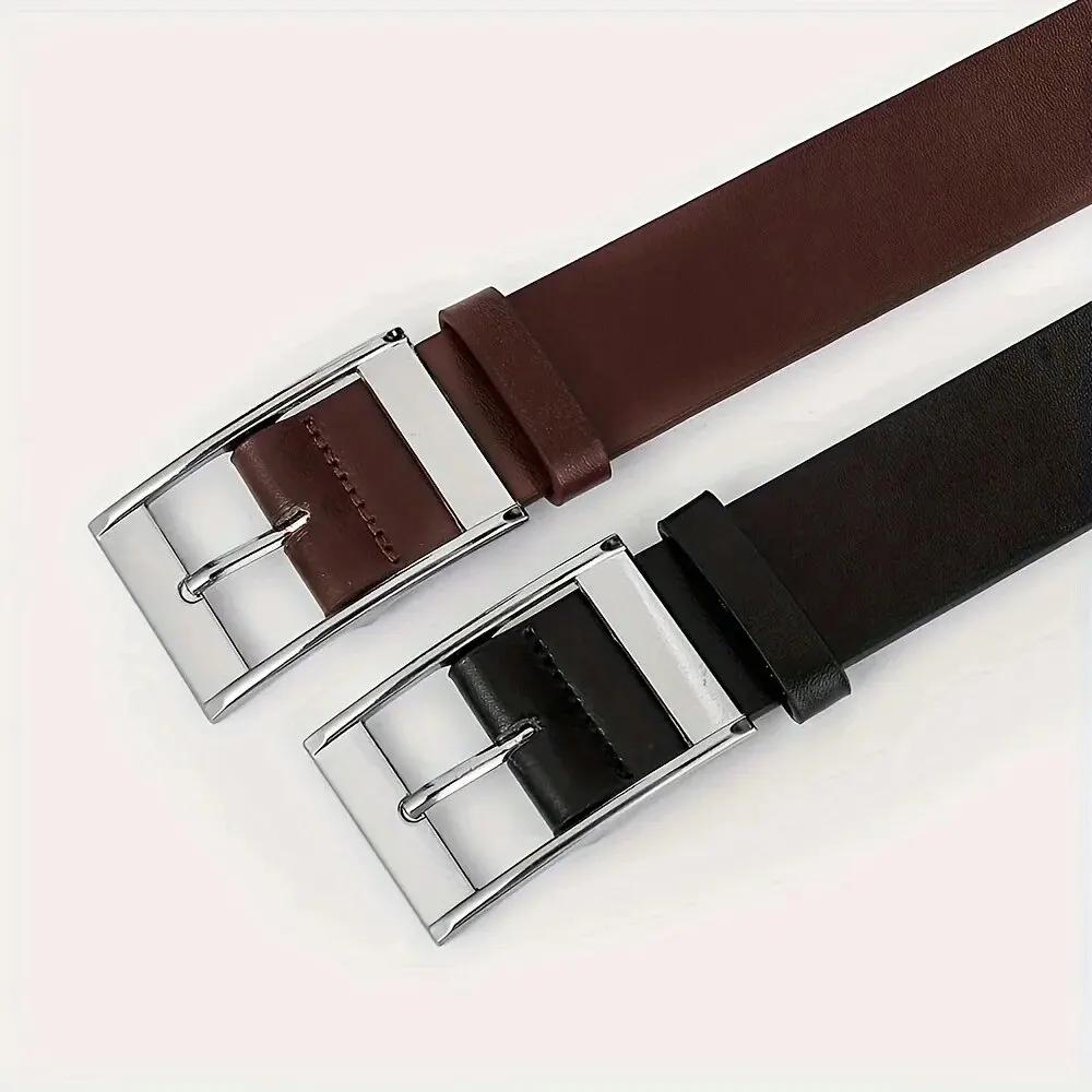 Nouvelle ceinture de luxe pour hommes ceinture en cuir PU boucle ardillon en métal de haute qualité 