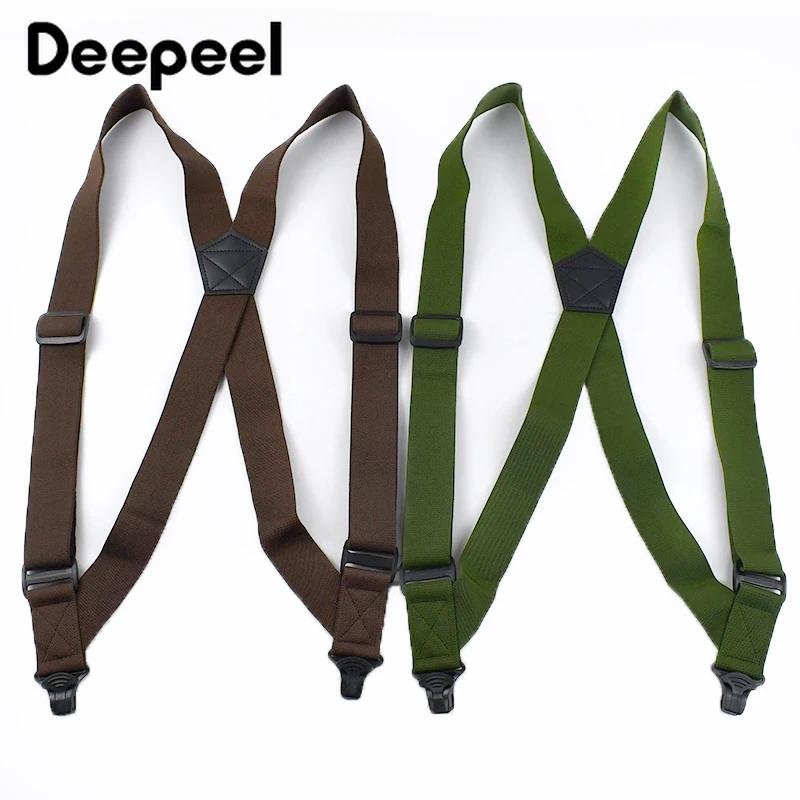 Deepeel 3.8*125 cm mode hommes bretelles adulte 2 Clips côté bretelles en plastique sangle pour cein