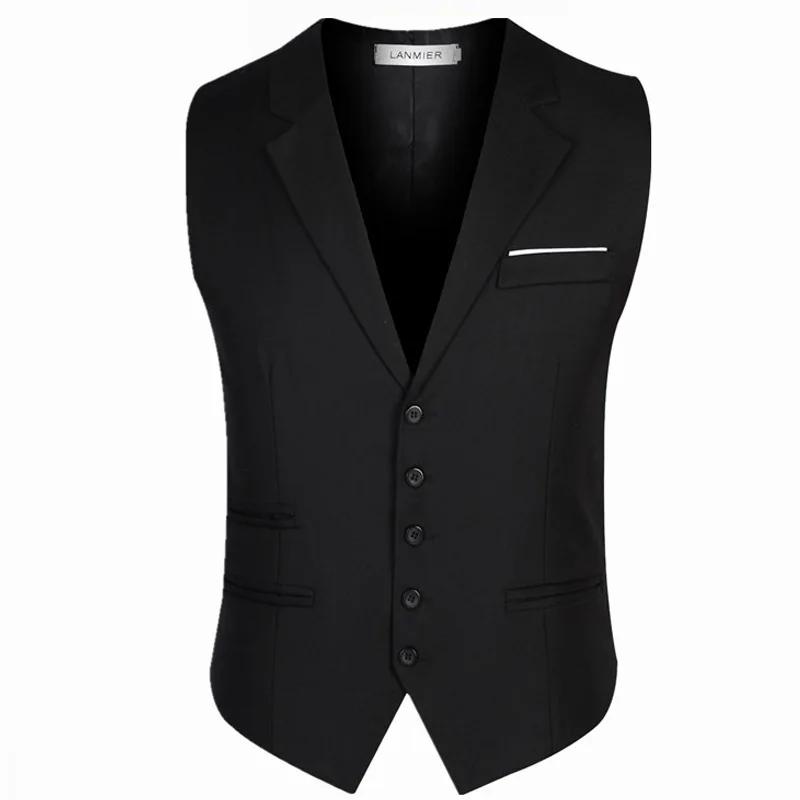 Robe gilets pour hommes coupe ajustée hommes costume Gilet Homme Gilet Homme décontracté sans manche