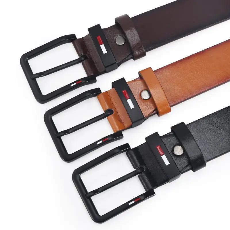 Ceinture carrée en alliage de cuir PU pour hommes