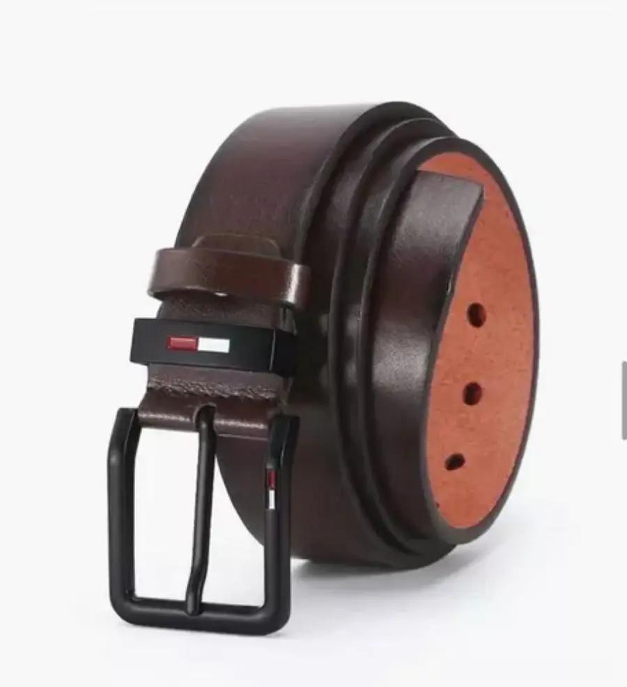 Ceinture carrée en alliage de cuir PU pour hommes