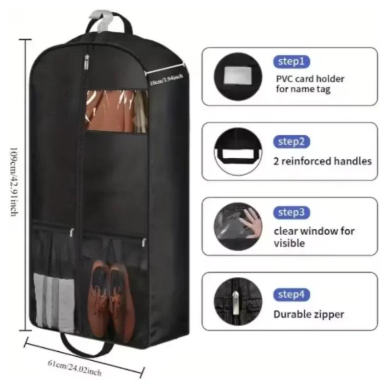 Sac de costume de voyage avec fermeture à glissière