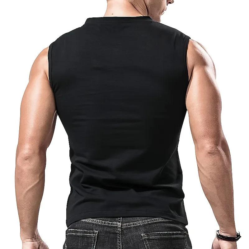 Gilet sans manches à col en V pour homme