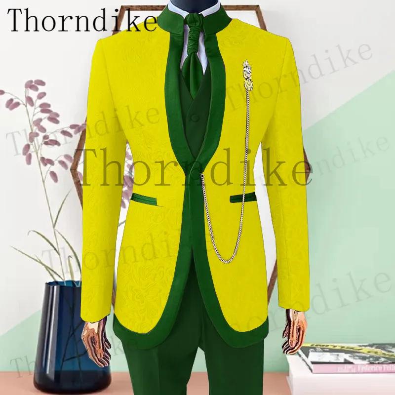 Thonndike – costume 3 pièces bleu marine pour homme