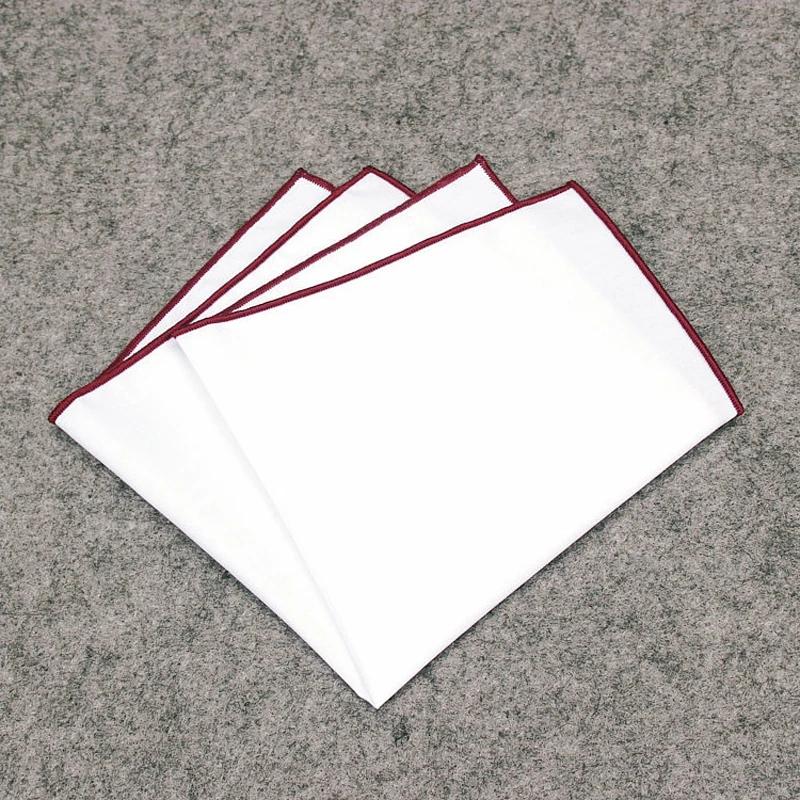 Mouchoir de poche en coton blanc pour hommes
