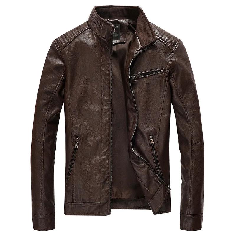 Blouson en cuir PU pour homme 2026