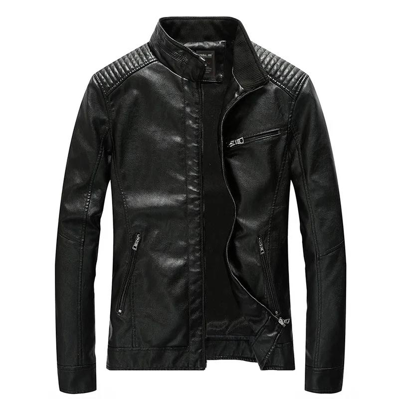 Blouson en cuir PU pour homme 2026