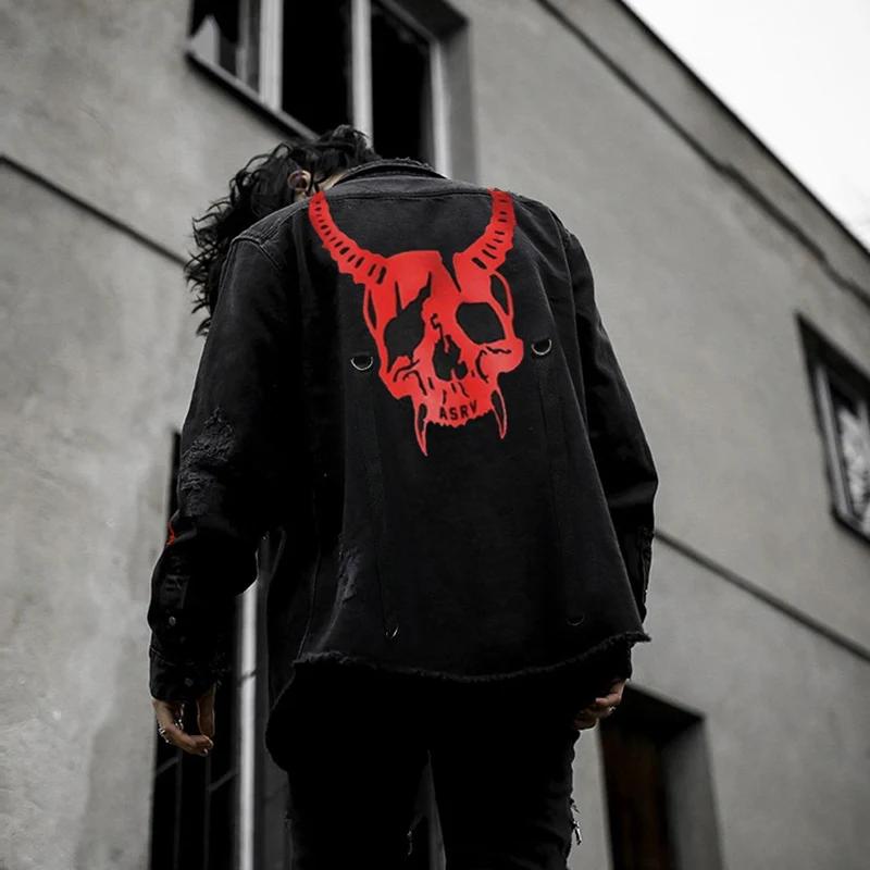 Veste en jean gothique Harajuku pour hommes