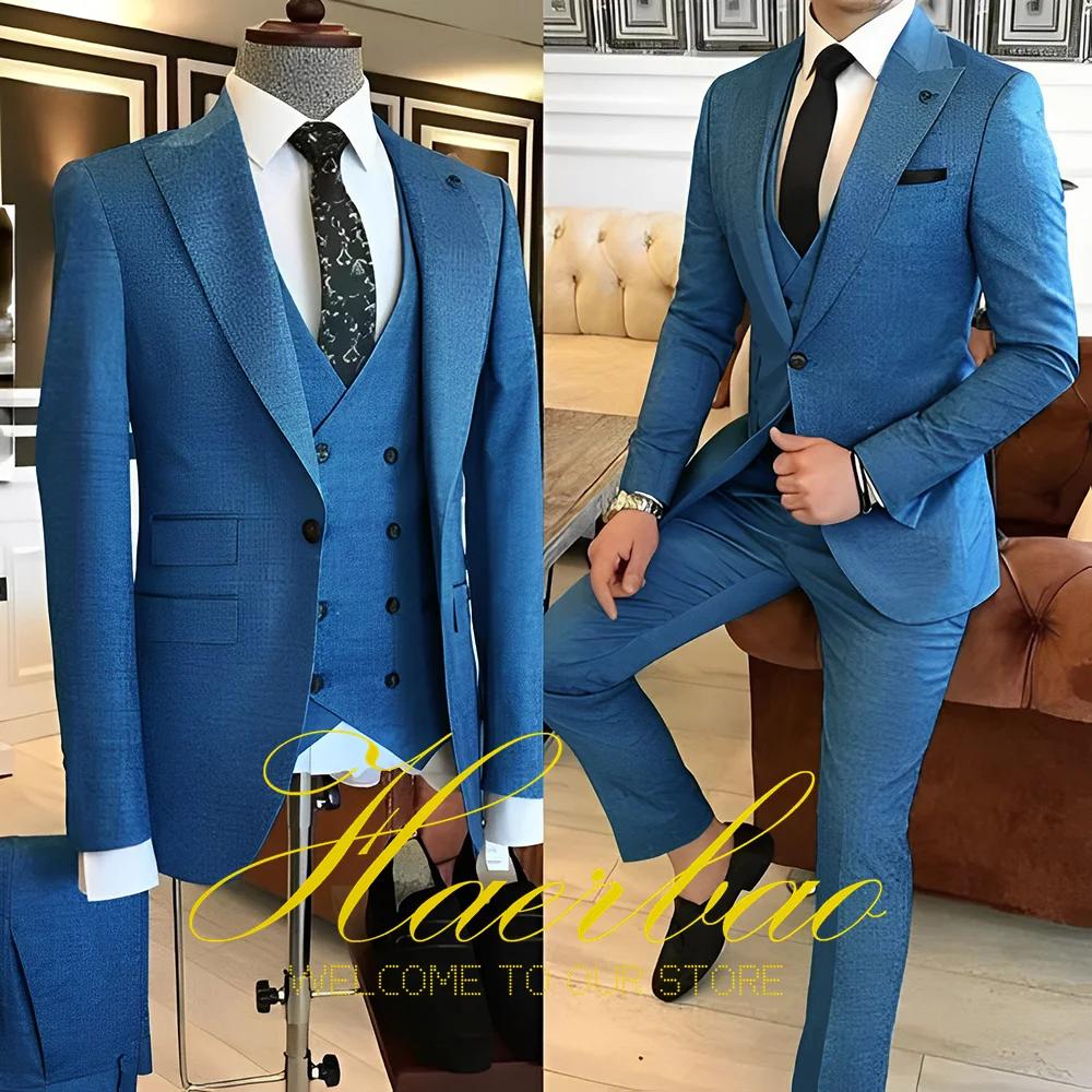 Vêtements de travail d'affaires imbibés bleu marine pour hommes