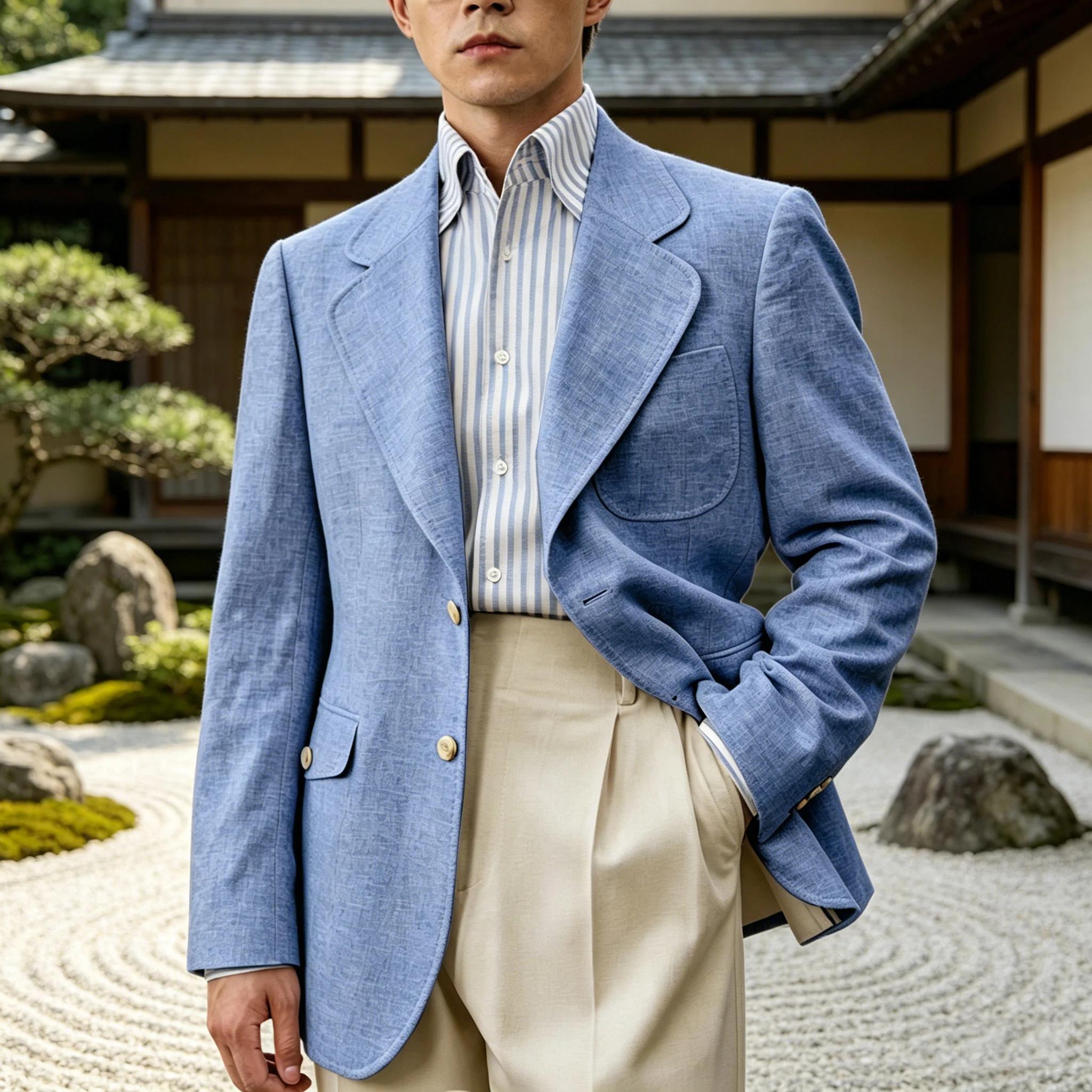 Blazer en lin pour homme
