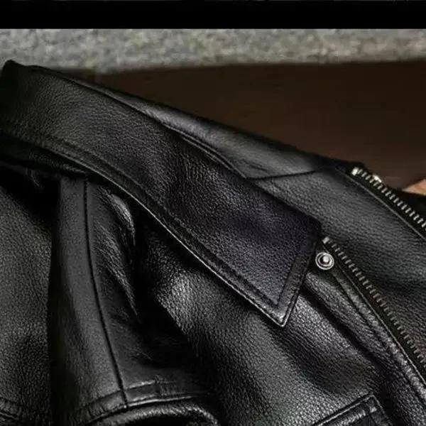 Blouson en cuir véritable pour homme
