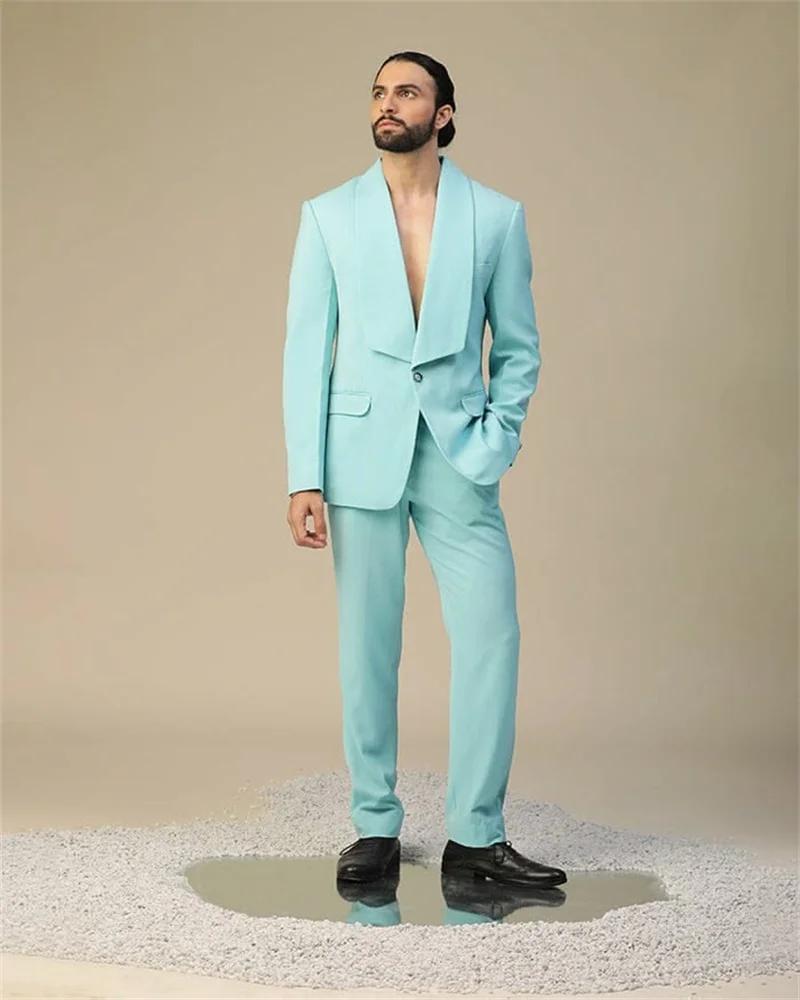 Ensemble de costumes pour hommes bleu clair