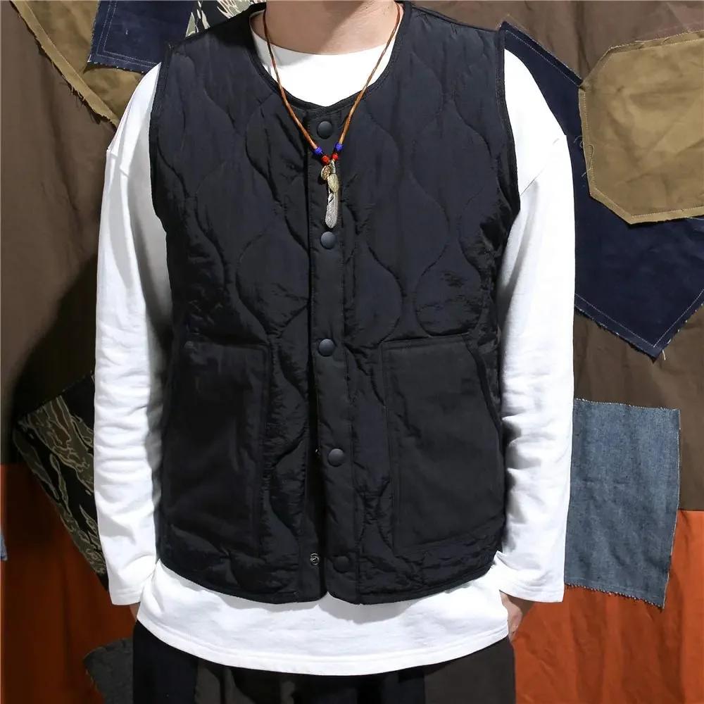 Gilet rembourré en coton Vintage pour hommes