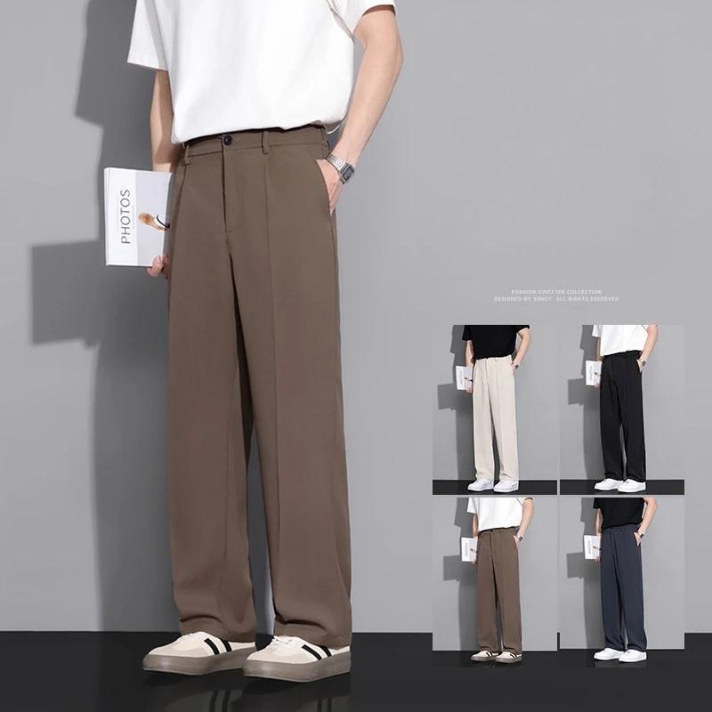 Pantalon de costume beige pour hommes