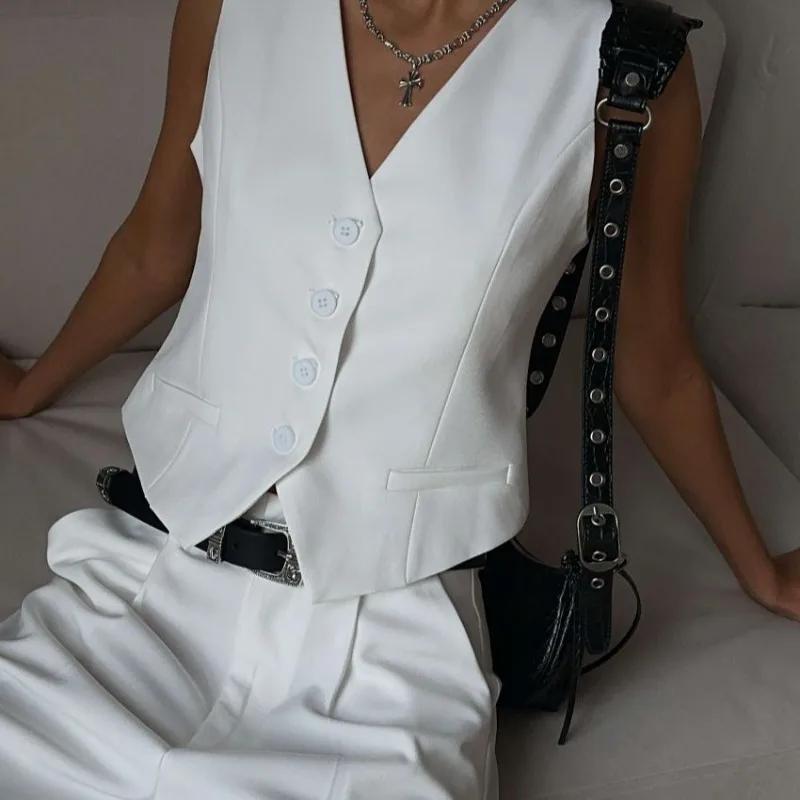 Gilet gilet costume 2026 printemps et été col en v simple boutonnage gilet droit costume short