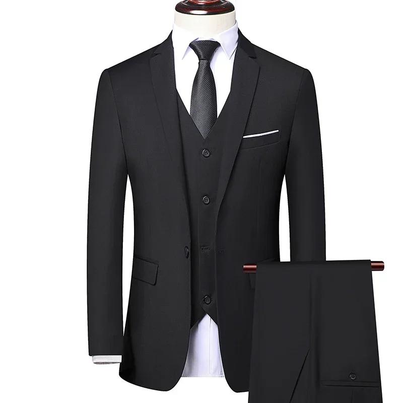 Le nouveau magasin offre des prix réduits décontracté formel affaires hommes à la mode Gentleman couleur unie toutes saisons costume ajusté