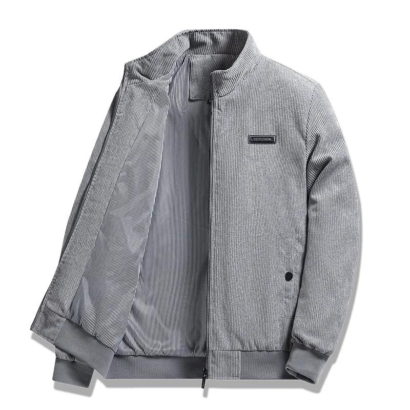 Veste d'automne en velours côtelé pour homme