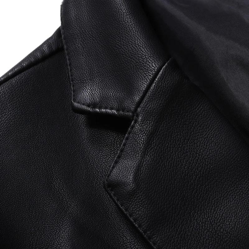 Veste en cuir élégante et décontractée pour homme