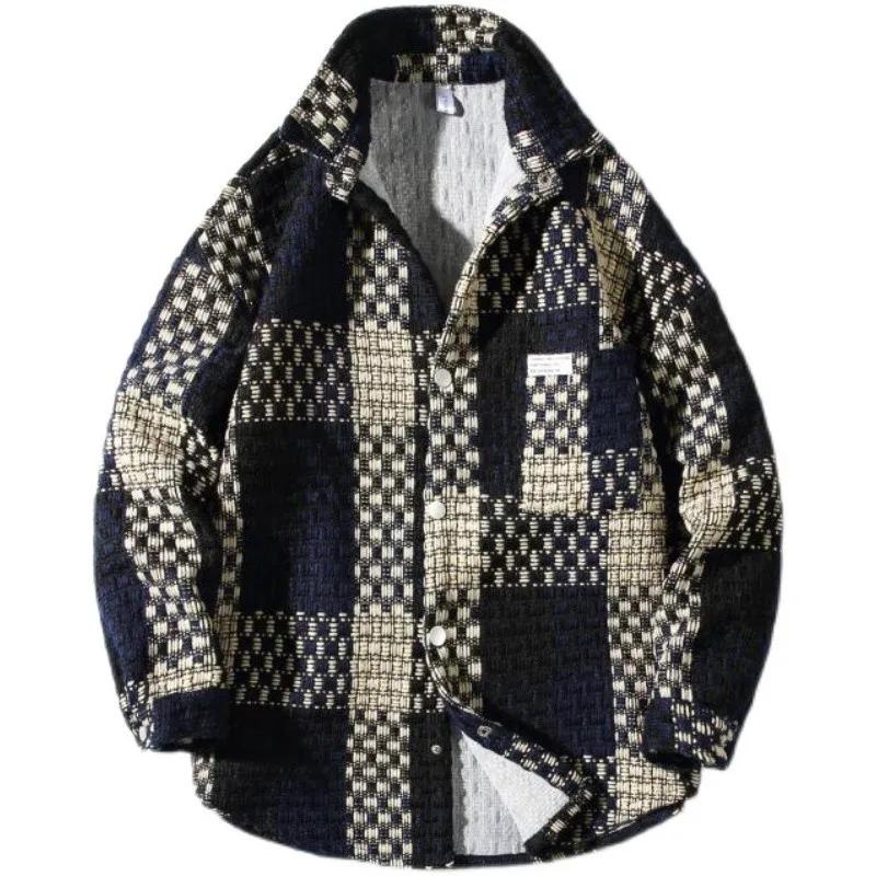 Veste à carreaux surdimensionnée pour homme