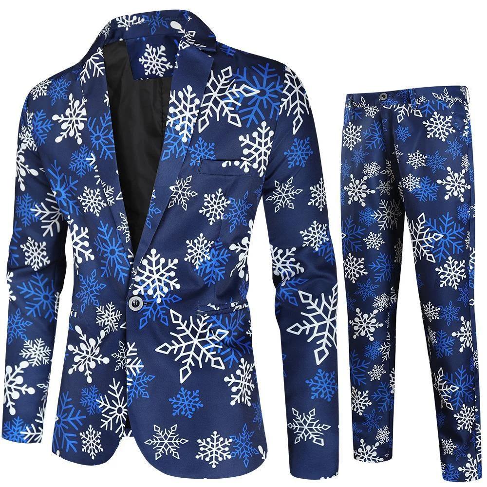 Blazer de Noël à manches longues pour hommes