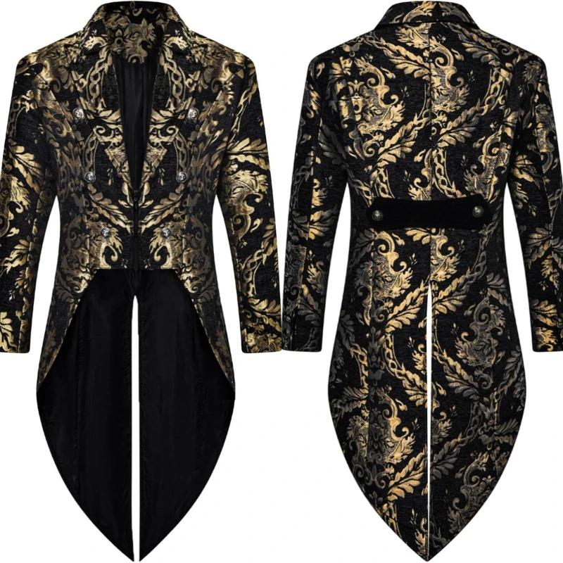 Tuxedo élégant en Jacquard doré pour hommes