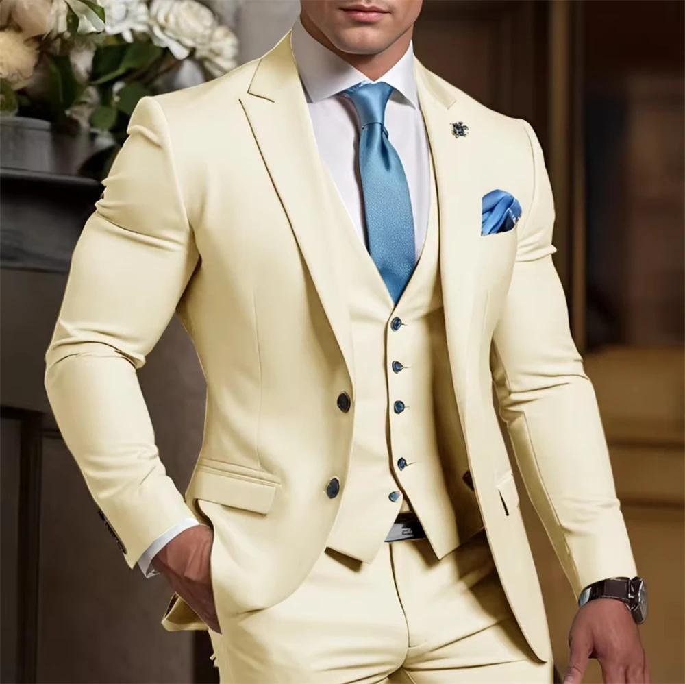 Costume Homme Élégant Formel 3 Pièces