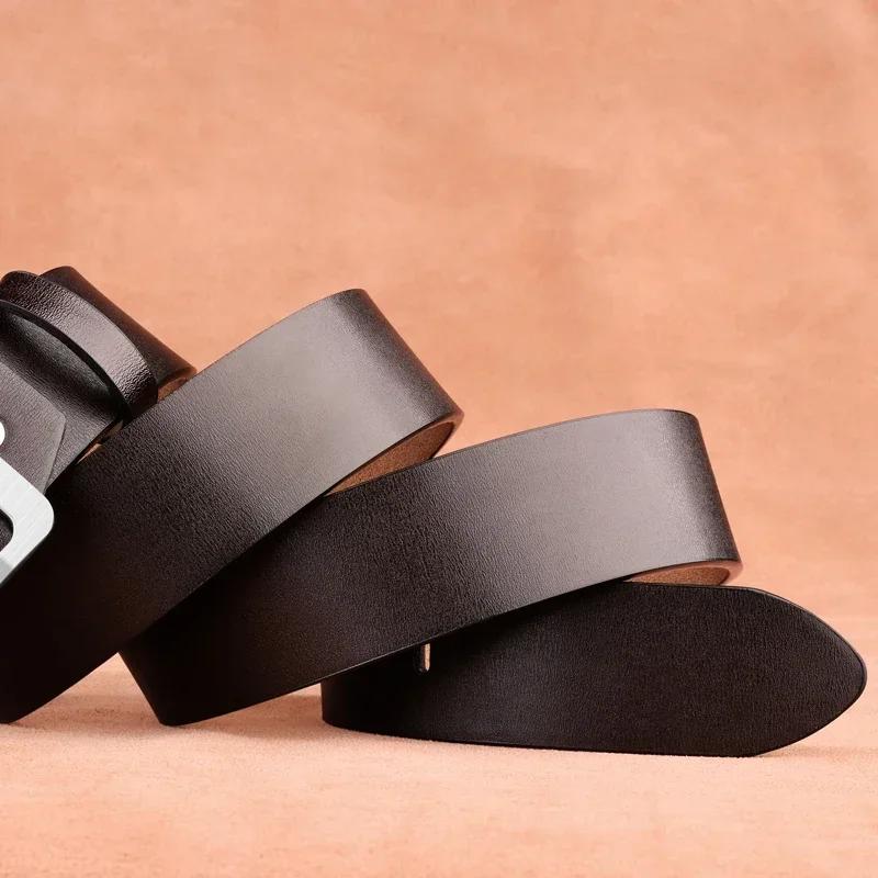 Ceinture en cuir PU de luxe pour hommes avec boucle à ardillon classique