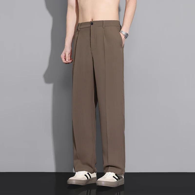 Pantalon de costume beige pour hommes