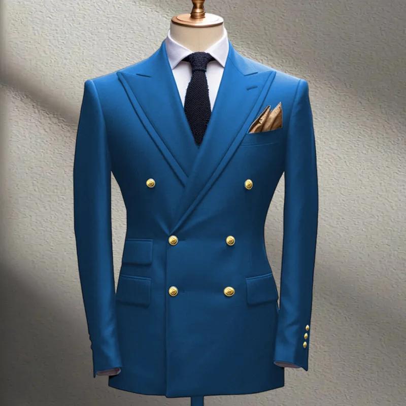 Veste de costume bleue pour homme