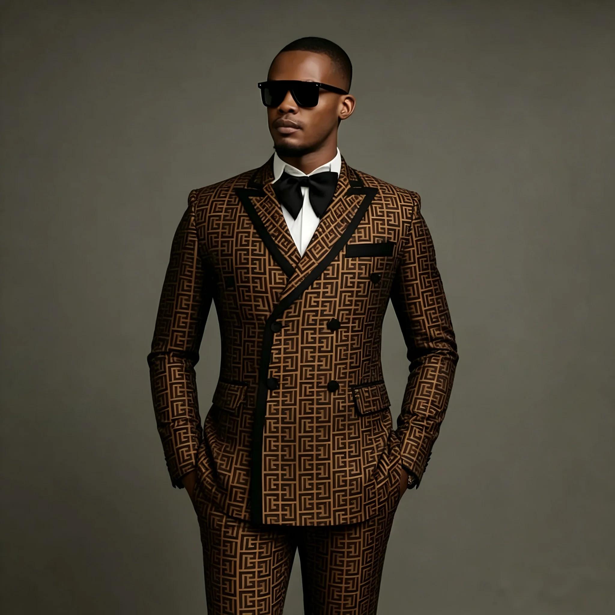 Costumes pour hommes 2 pièces à revers pointus croisés