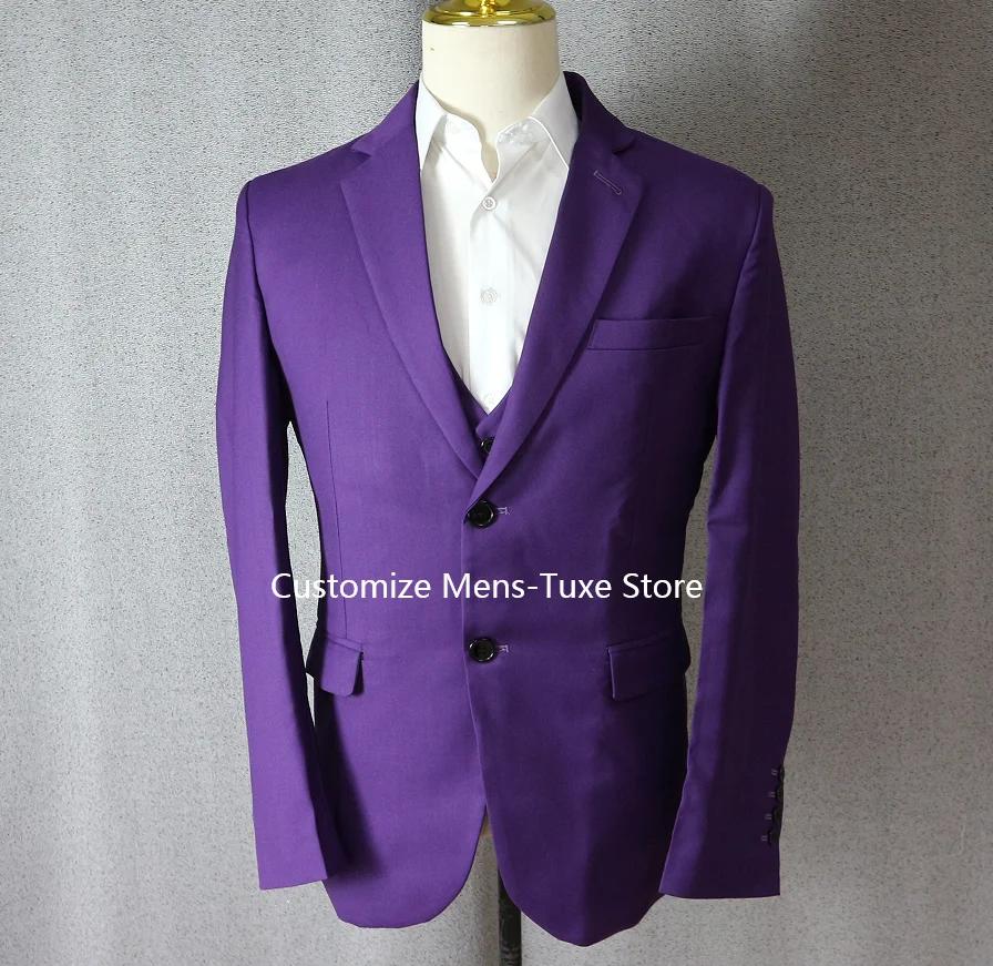Costume 3 Pièces Violet pour Homme