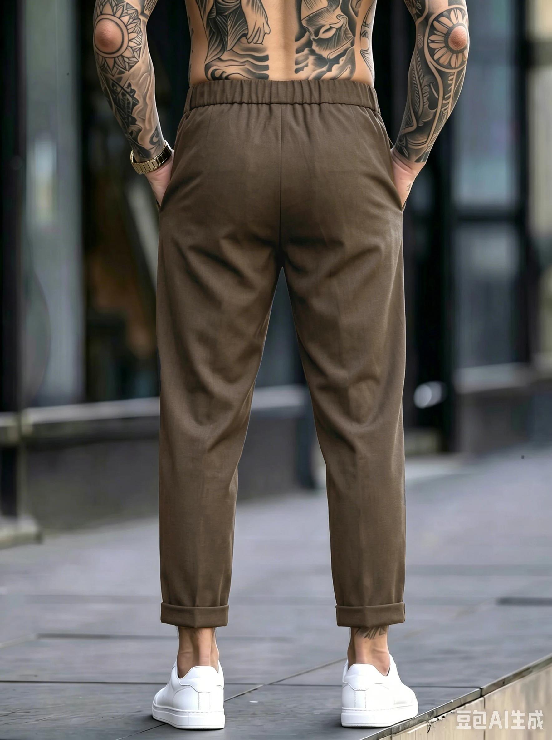 Pantalon de costume fluide de luxe pour homme