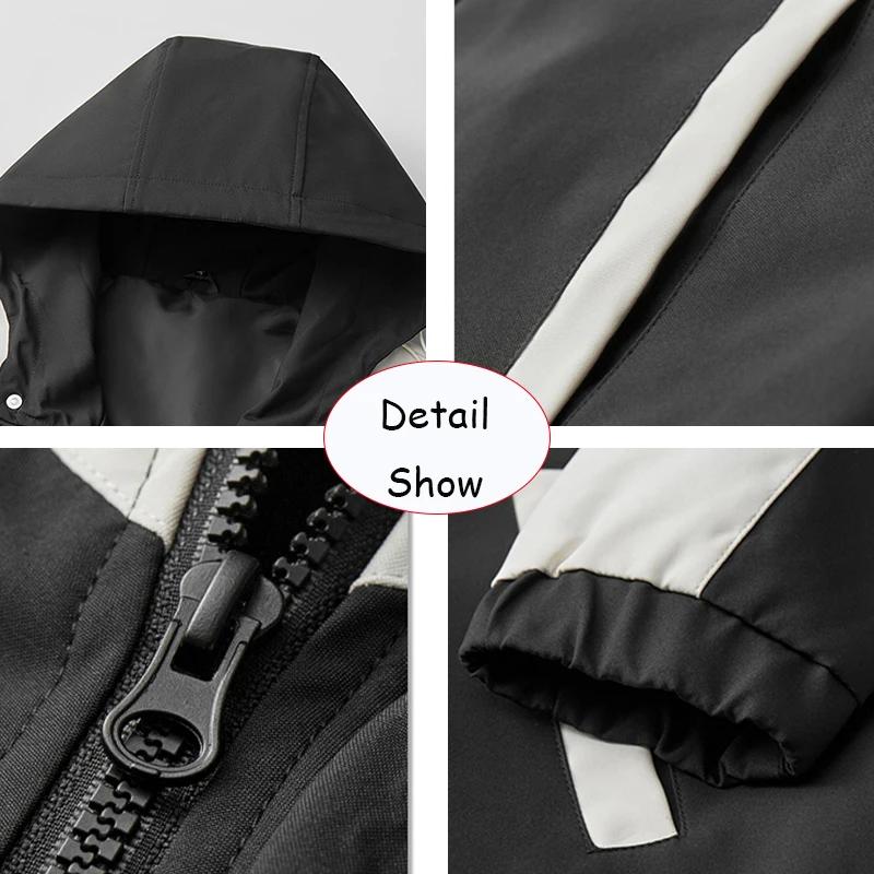 Veste fine à capuche cargo pour homme