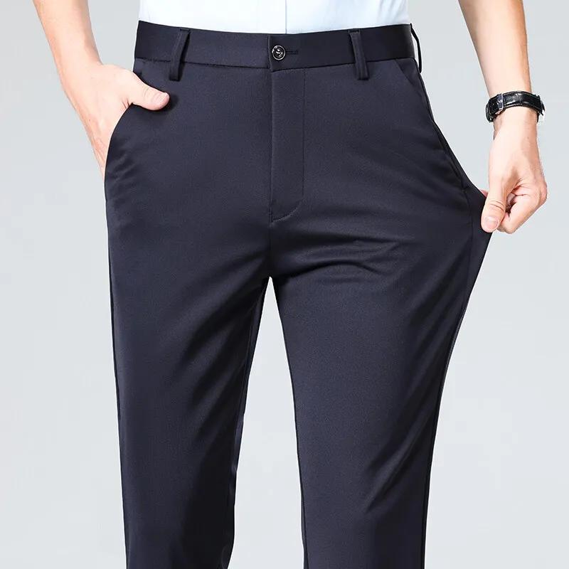 Pantalon de costume droit pour hommes