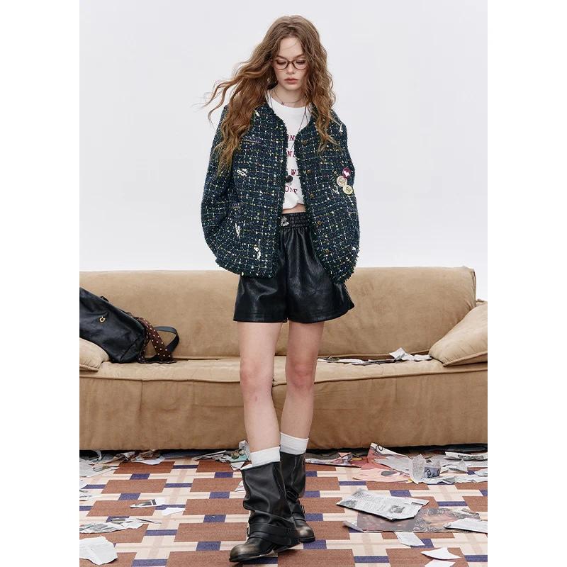 Veste de style preppy ELFSACK avec un élégant tweed français