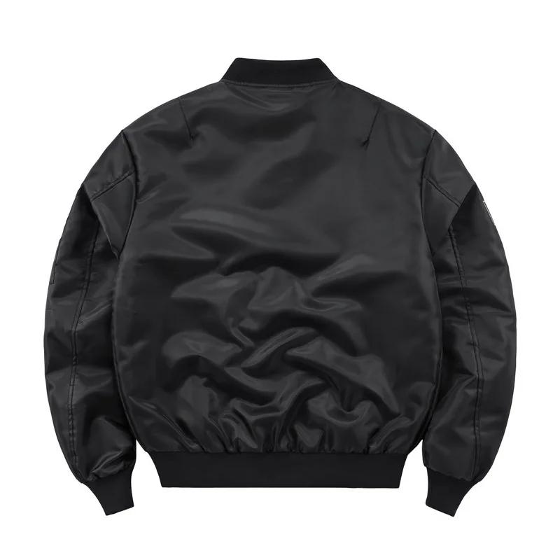 Blouson Aviateur Homme Printemps Automne Style Décontracté Air Force MA-1 Veste Baseball Fermeture Éclair Manches Longues Polyester